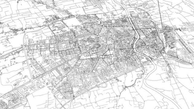 3D looped animation of city - Murcia Spain