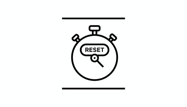 Stopwatch Reset Button Icon - Time Management and Restart Concept