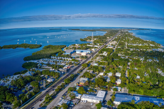 Aerial View of Islamorada, Florida