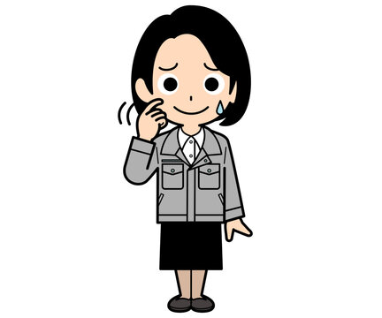 動揺するワンカールボブの事務員の女性