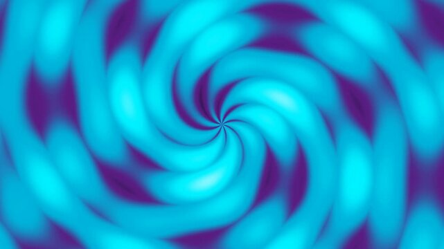 Abstract cyan and purple swirling hypnotic spiral motion graphics background