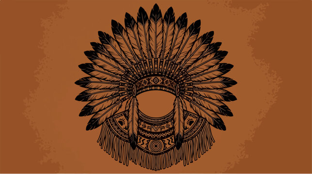 Native American Feathered Headdress.