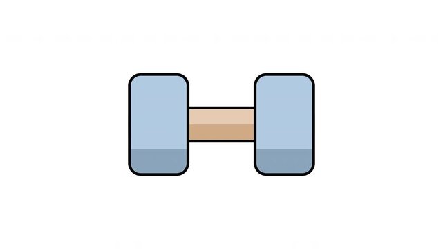 Fitness dumbbell weight, crucial for muscle building exercise. Ideal for gym, fitness, health, workout, strength training, and wellness content.