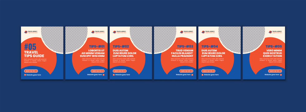 Travel Tips Promotion Social Media Template, Tourism Instagram Carousel Post, Vacation Marketing Design