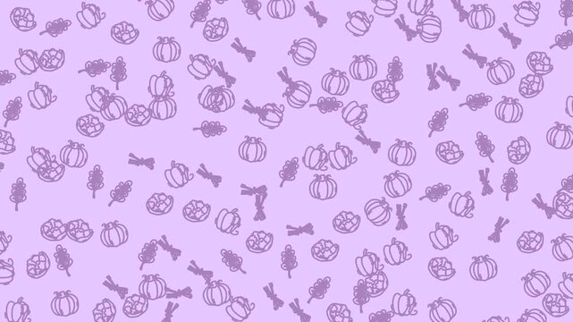 Cute line art leaf pattern background for autumn celebrations and festive designs