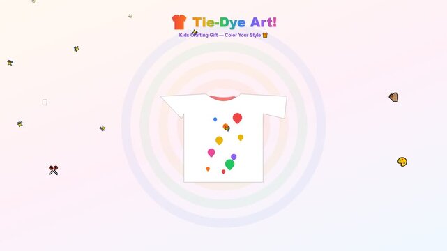 Mother's Day Gifts become extra special with this imaginative children's crafting project, transforming a white t-shirt into a colorful work of art.