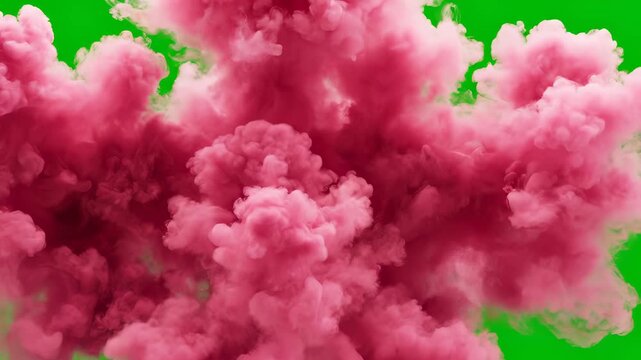 Pink smoke color abstract cloud explosion fog dust background green contrast vivid colorful smoke grenade cloud explosion dramatic foggy texture vibrant abstract art vapor isolated creative backdrop