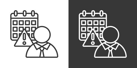 Fototapeta premium Time Alert Icon Set Vector Collection Isolated In Black And White