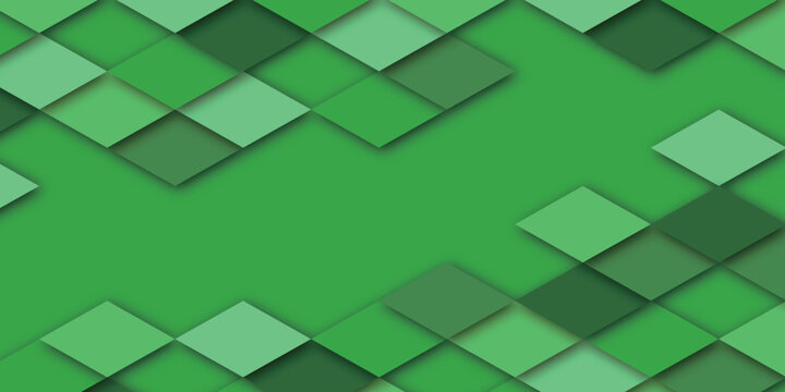 Abstract Geometric Green Diamond Shape Background Pattern