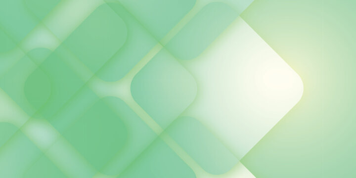 Abstract Green Geometric Shapes Modern Background