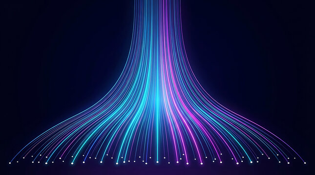 Abstract Big Data Flow Binary Code Stream Digital Network Technology Background