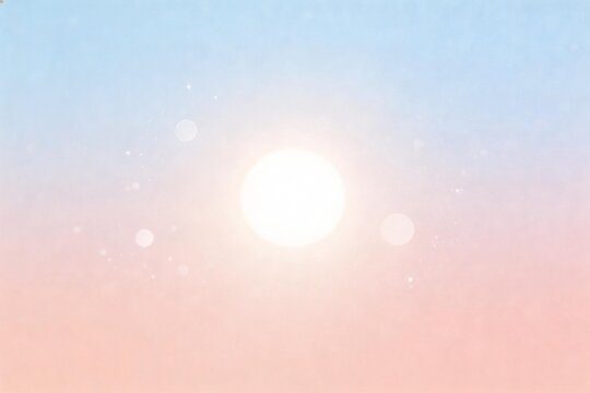Sun in sky with bokeh effect