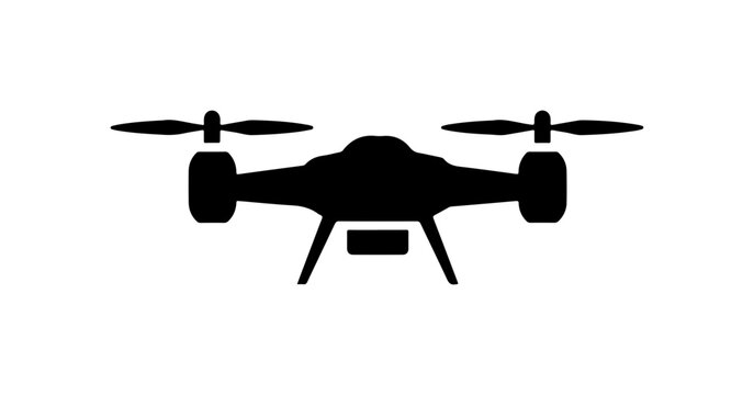 Minimalist Quadcopter Drone Vector Illustration