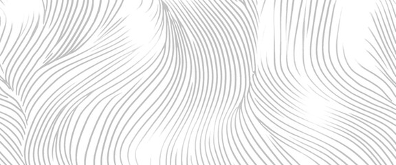 Fototapeta premium White and grey wavy lines forming a textured pattern abstract background