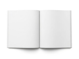 Naklejka premium An open notebook with blank pages ready for writing or drawing
