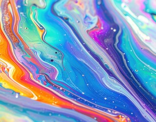Fototapeta premium Vibrant jelly texture translucent glossy surface abstract colorful background design