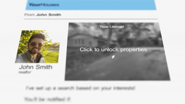 A Generic Realtor Sales Email About New Properties - Male Version