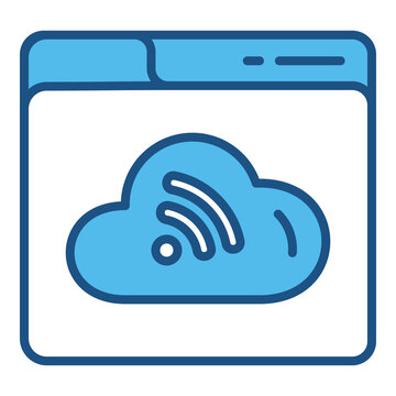 Pin Code Icon In Blue Monochrome Flat Design, Vector Illustration