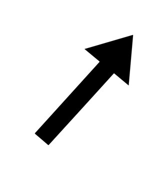 Modern Black Upward Arrow Icon