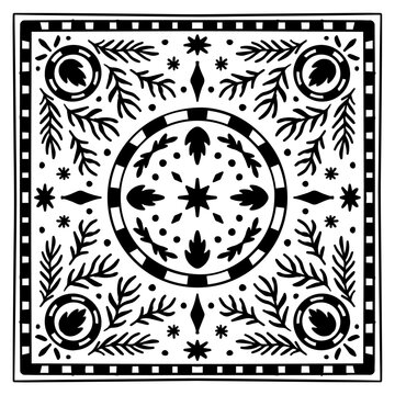 bandana design vector illustration artwork scarf