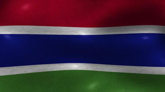 Gambia Gambian Flag Textured Background Waving