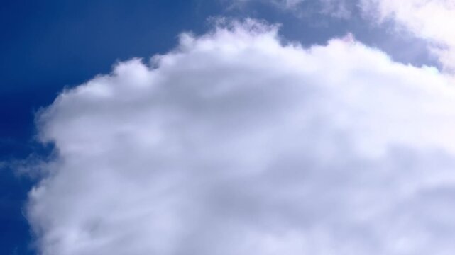 Fast Moving Clouds with Deep Blue Sky Timelapse Video
