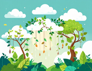 Obraz premium Wilted Vines Heal Clouds
