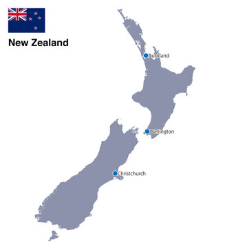 New zealand map illustration vector