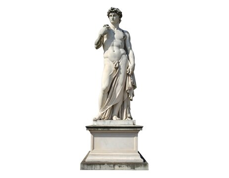 A white marble statue on a pedestal