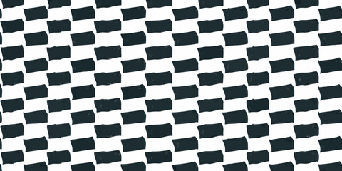 Obraz premium Abstract black and white checkered pattern filling the entire frame