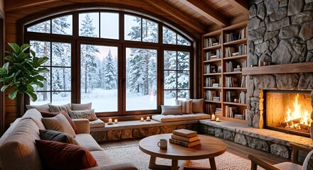 Fototapeta premium luxurious cabin interior