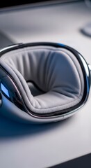 Naklejka premium Close-up of futuristic gaming headset.
