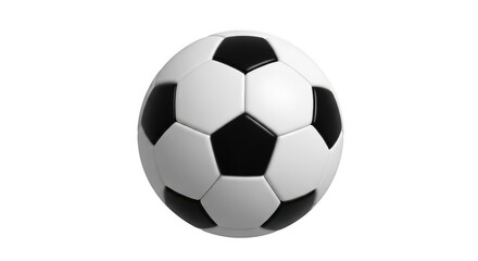 Fototapeta premium Close-up of a black and white soccer ball texture isolated on transparent background, isolated on white background