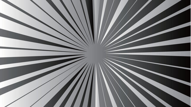 Monochrome Concentrated Speed Lines Background Illustration