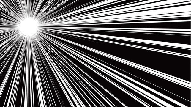 Dynamic Radial Speed Lines Anime Effect Background