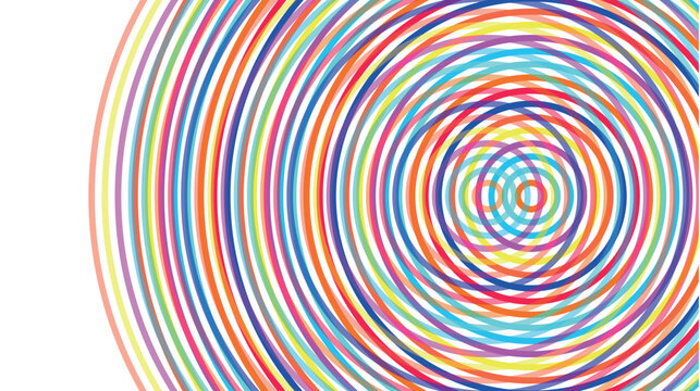 Colorful Abstract Concentric Circles Pattern Background Design