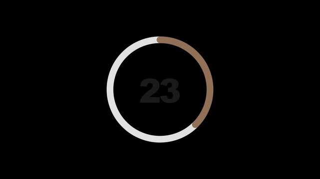 Circular progress indicator with the number twentythree at the center. Ideal for web and software development projects, showcasing progress or completion status.