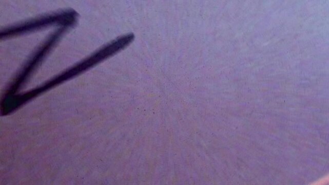 Vintage film leader countdown with scratches and marks