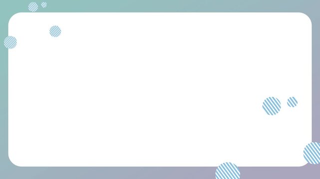 Minimal Rounded Frame Background With Floating Circles Animation.