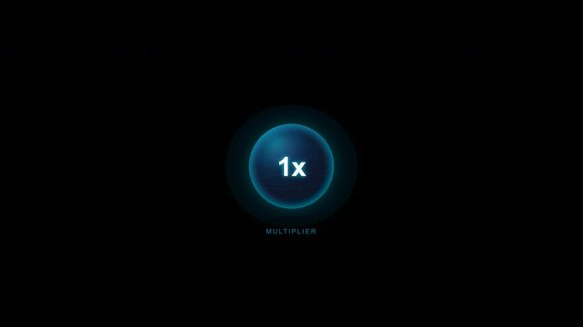Glowing blue orb ideal for multiplayer gaming interface. Enhances user experience with bold 1x text. Perfect for virtual worlds.