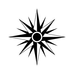 Obraz premium Vector of a starburst design with sharp, radiating lines around a central circle.