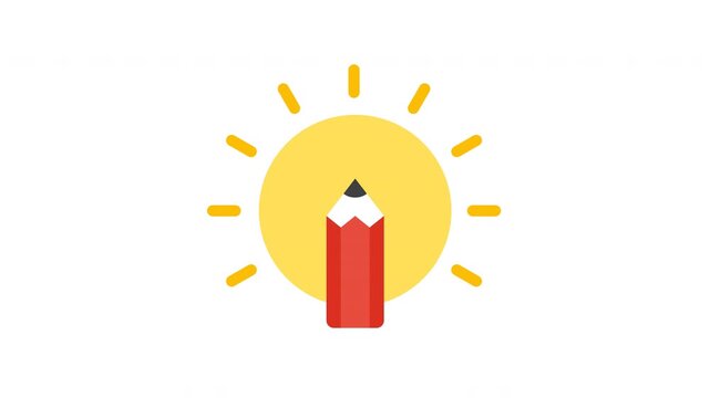 Vibrant animated creativity graphic, perfect for design agencies or brainstorm session apps and websites