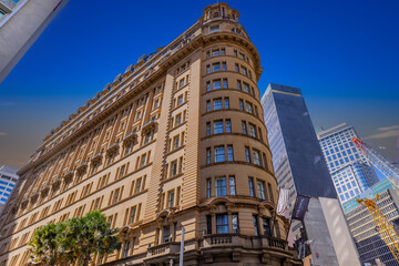 Fototapeta premium 31 March 2026 Commercial Office old high rise building in Sydney CBD Central Business District On Pitt St in Sydney NSW Australia