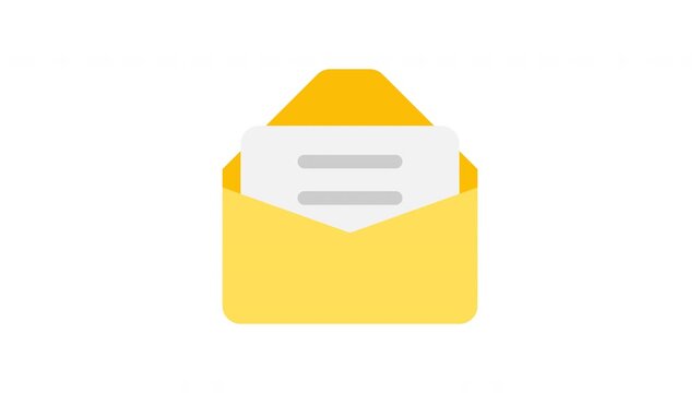 Dynamic animated open letter element, perfect for email clients or contact apps and websites