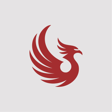 red phoenix bird logo symbol