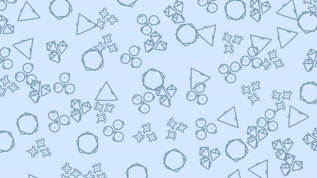 Abstract geometric shapes on light blue backdrop suitable for web design, backgrounds, social media graphics, packaging, and digital art projects.