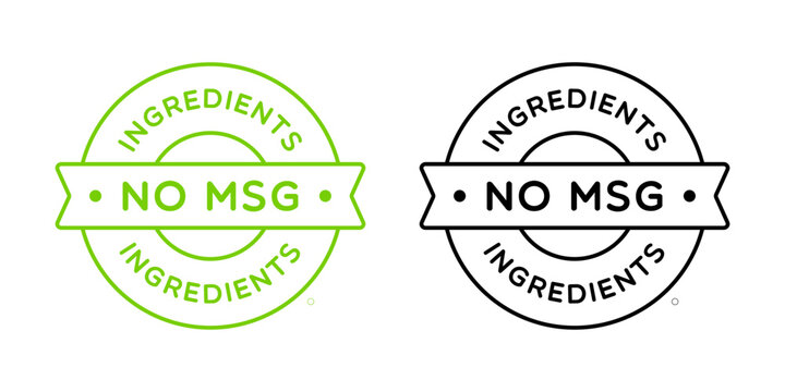 Vector Minimalist No MSG Badge Label