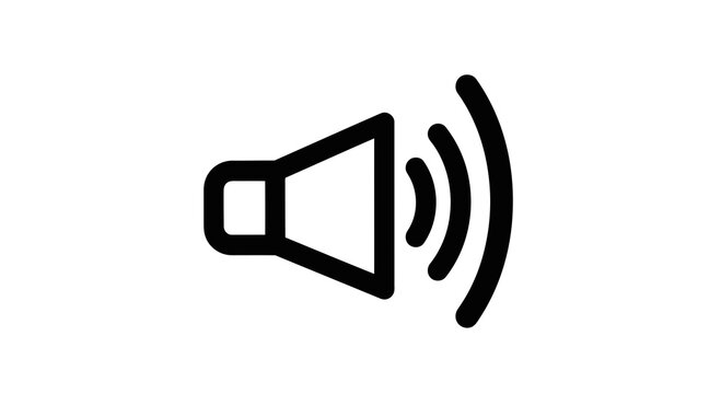 Simple megaphone icon representing loud announcement or public speaking.