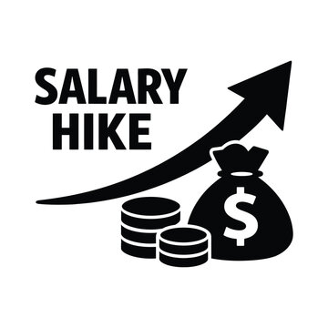 money bag with dollar sign salary hike silhouette icon