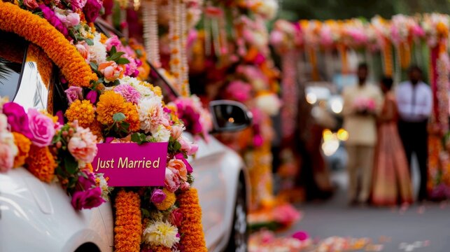 A vibrant, opulent and culturally rich scene from an Indian wedding
